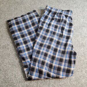Croft & Barrow Flannel Pajama Pants Men's M Blue Buffalo Plaid PJs